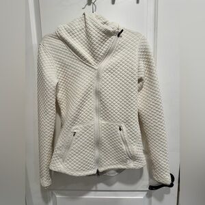 New Balance Quilted Full Zip Jacket Women’s Small Cream Off-White Athleisure